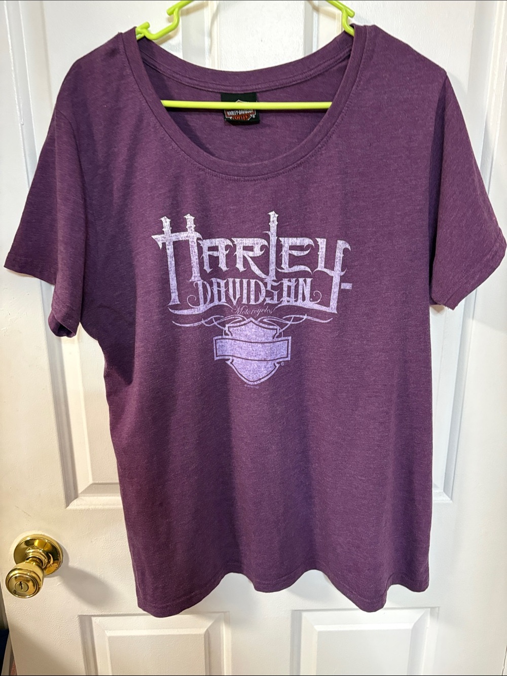Harley-Davidson Purple Graphic Tee with White Logo